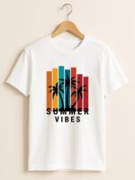 Summer Vibes Retro Palm Graphic T-Shirt