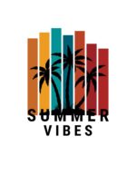 Summer Vibes Retro Palm Graphic T-Shirt